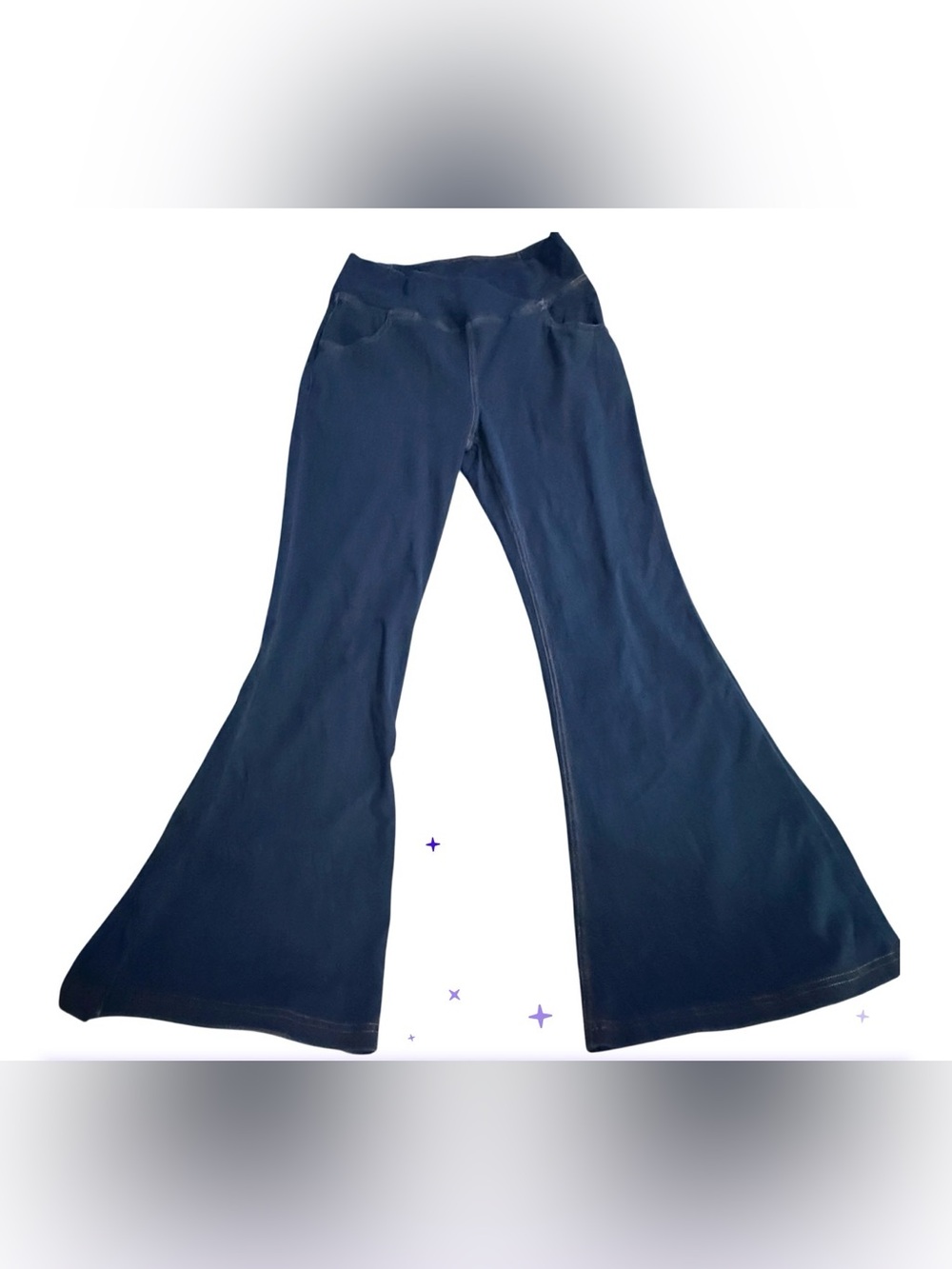HALARA Denim-Blue Flared Pants